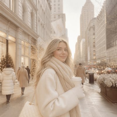 urban street with city activity — Vanilla Girl Aesthetic