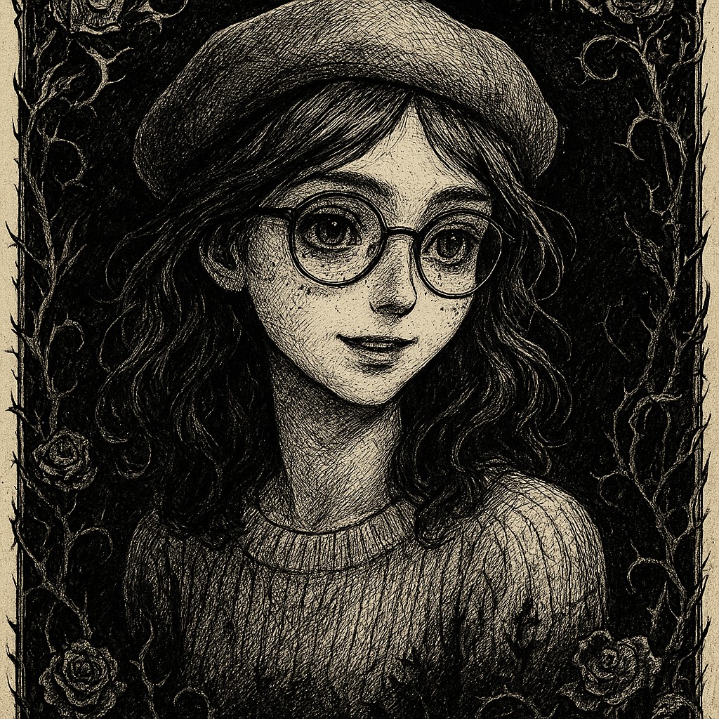 Vintage Shoujo Horror Portrait Style Transfer Example
