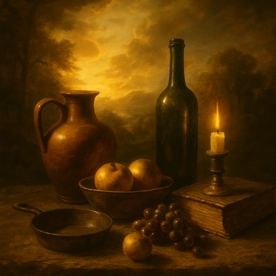 still life with everyday objects