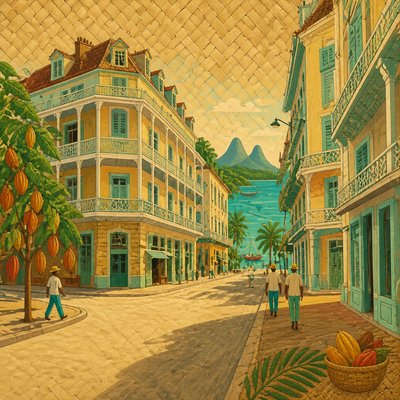 Sao Tome Art Style Style Transfer Example