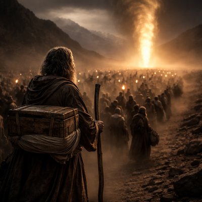 “And Moses took the bones of Joseph with him: for he had straitly sworn the children of Israel, saying, God will surely visit you; and ye shall carry up my bones away hence with you. And they took their journey from Succoth, and encamped in Etham, in the edge of the wilderness. And the LORD went before them by day in a pillar of a cloud, to lead them the way; and by night in a pillar of fire, to give them light; to go by day and night:” (Exodus 13:19-21, KJV)
