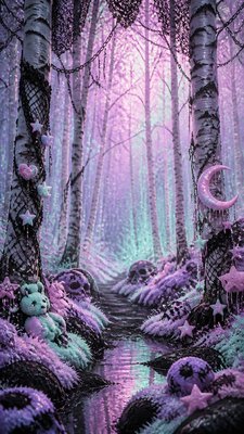 a serene birch forest in soft morning light, no people, no text