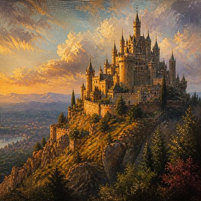 majestic castle on a hilltop