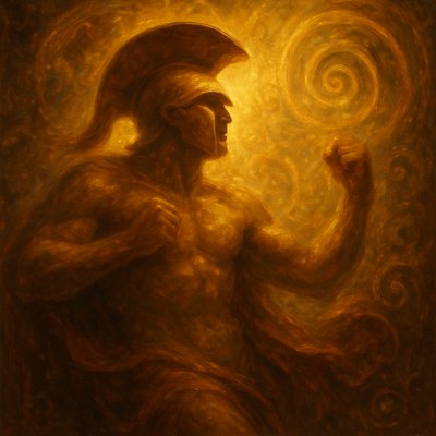 a painting of a man with a hat on