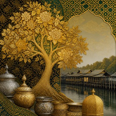 a tree in nature — Bruneian Art Style