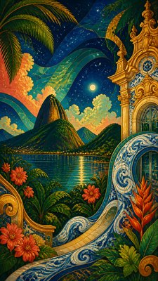 a tranquil mountain lake beneath a starry night sky, no people, no text