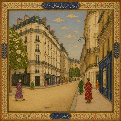 Mughal Miniature Art Style Style Transfer Example