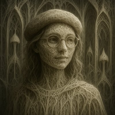 Mycelial Network Gothic Style Transfer Example