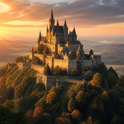 majestic castle on a hilltop