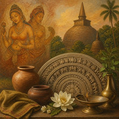still life with everyday objects — Sri Lankan Art Style