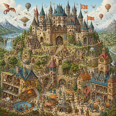 majestic castle on a hilltop