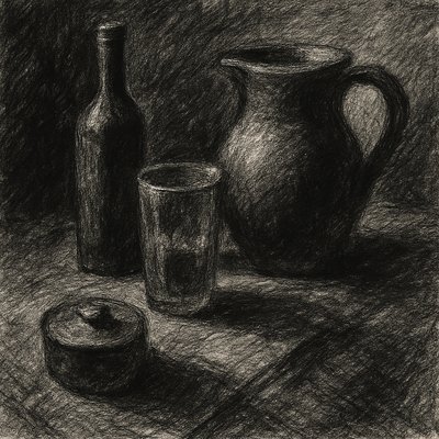 still life with everyday objects