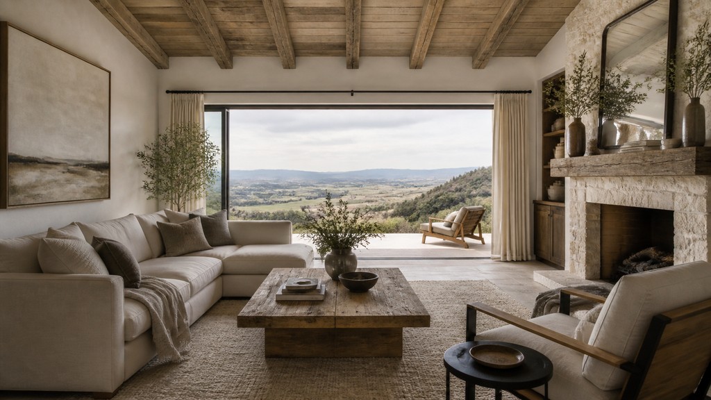 sweeping panoramic landscape with a dramatic sky