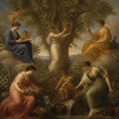 a tree in nature — Allegorical Painting Art Style