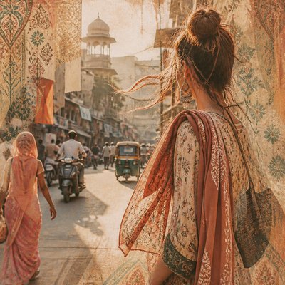 urban street with city activity — Bohemian Fashion Design