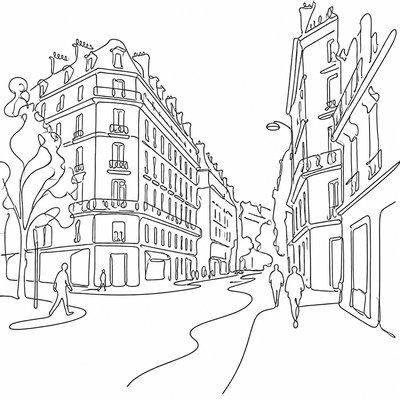 Single Line Minimalism Art Style Style Transfer Example
