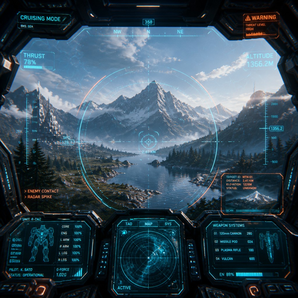serene landscape with mountains and water
