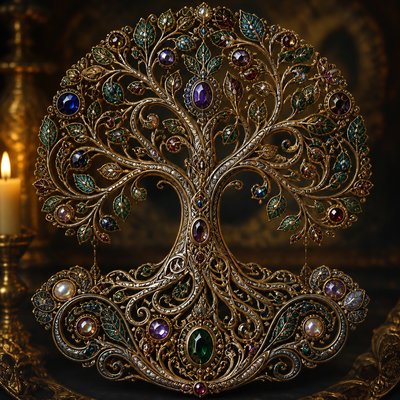 a tree in nature — Vintage Jewelry Design