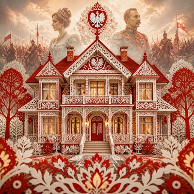 house with front view — Polish Art Style