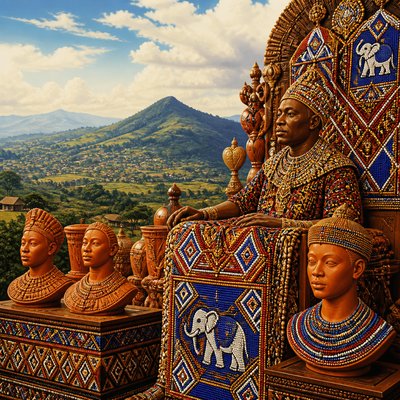 wide landscape with natural scenery — Cameroonian Art Style