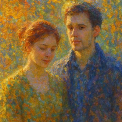 portrait of two people together