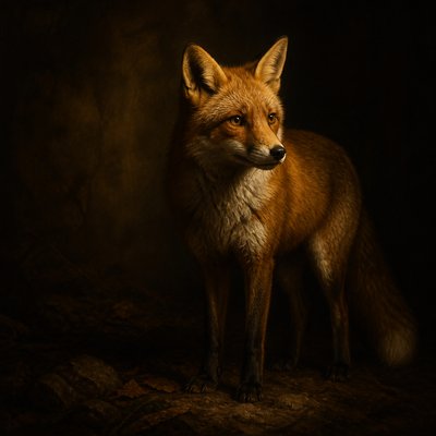 animal standing in natural pose — Chiaroscuro Painting Style
