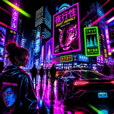 urban street with city activity