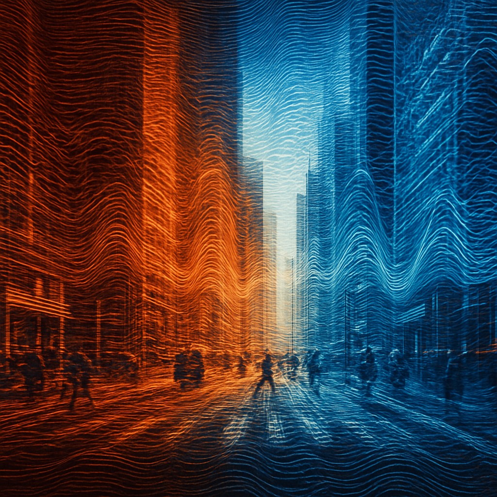 urban street with city activity