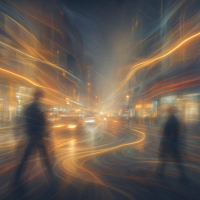 urban street with city activity