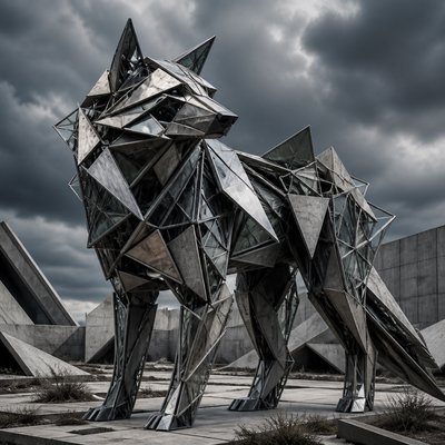 animal standing in natural pose — Deconstructivist Architecture