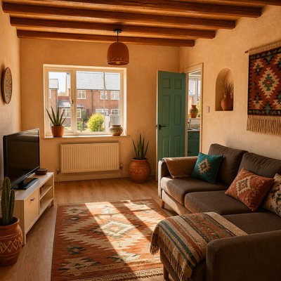 Southwestern Interior Design Style Transfer Example