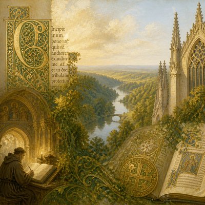wide landscape with natural scenery — Luxembourgish Art Style