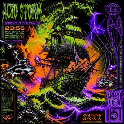 sailing ship on a stormy sea