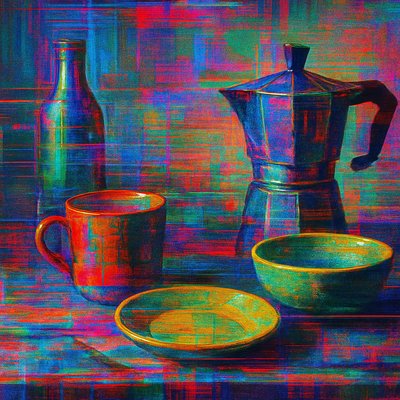 still life with everyday objects