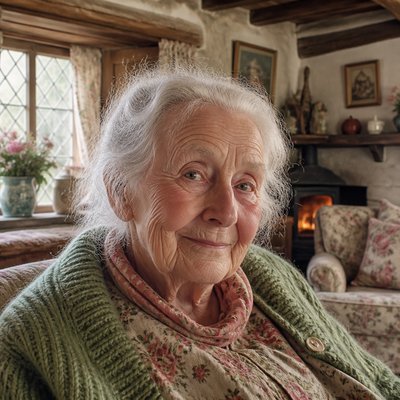 close-up portrait of an elderly person with expressive weathered features