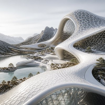 wide landscape with natural scenery — Parametric Architecture