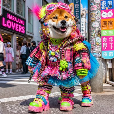 animal standing in natural pose — Harajuku Fashion Style