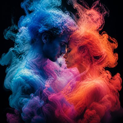 portrait of two people together — Ink in Water