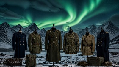 a flowing aurora over snowy peaks, wide sweeping composition, no people, no text