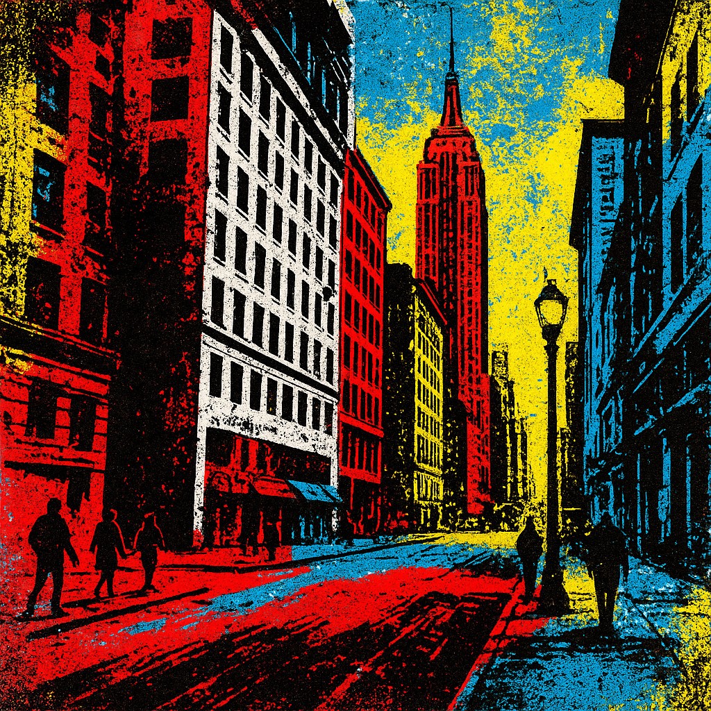 Stencil Street Art Style Style Transfer Example