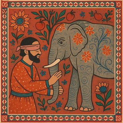 The Fourth reached out his eager hand and felt about the knee. What most this wondrous beast is like is mighty plain, said he; Tis clear enough the Elephant is very like a tree!