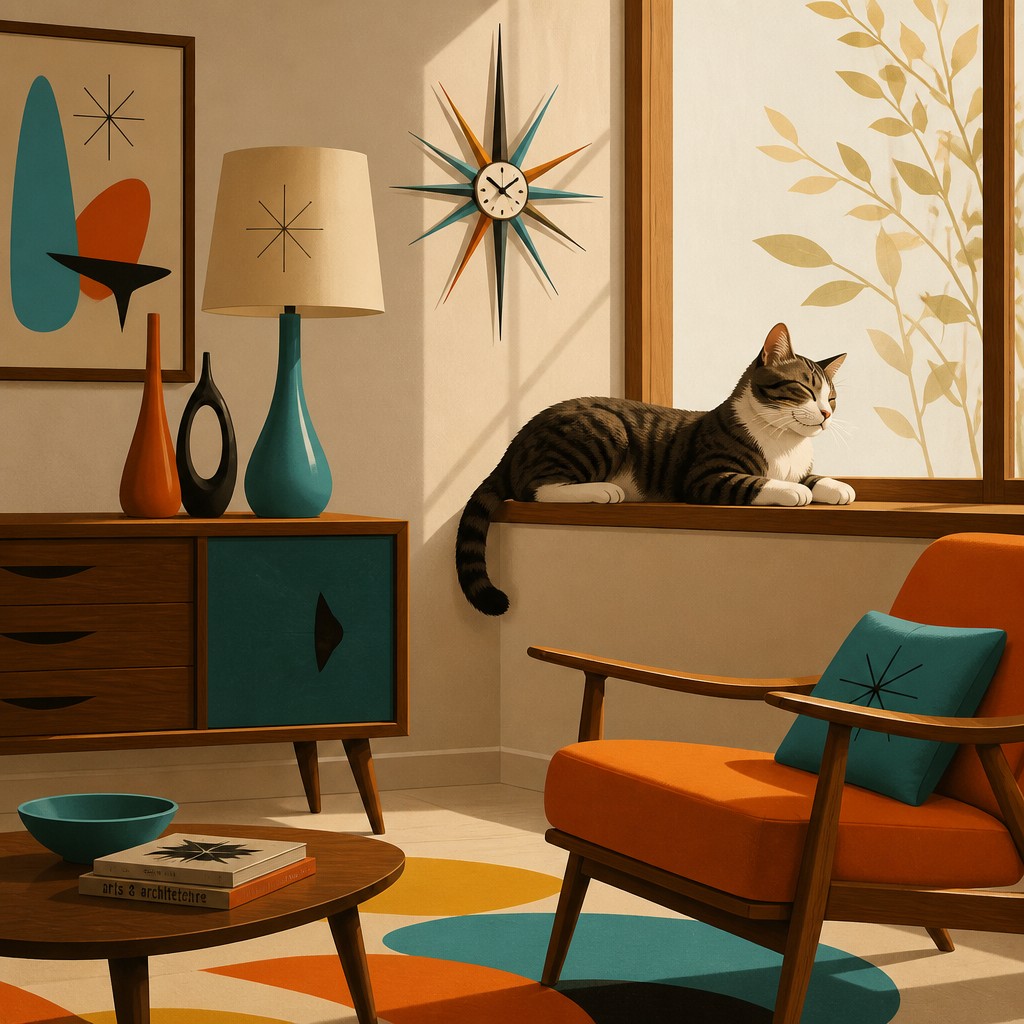 a cat lounging in a sunlit window