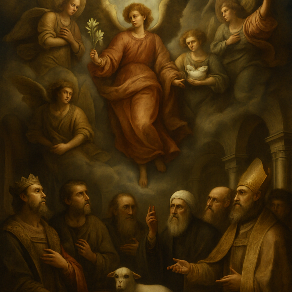 angels and heavenly powers above earthly kings and Sanhedrin