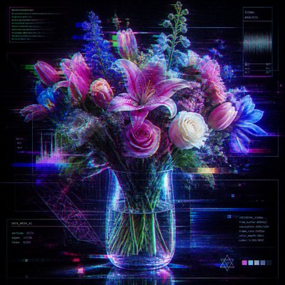 bouquet of flowers in a glass vase