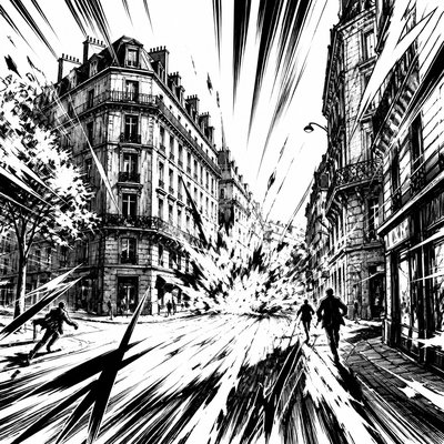Shonen Battle Manga Art Style Style Transfer Example