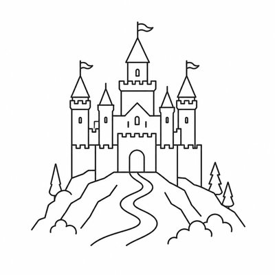 majestic castle on a hilltop