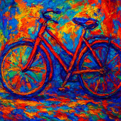 bicyle resting against a wall