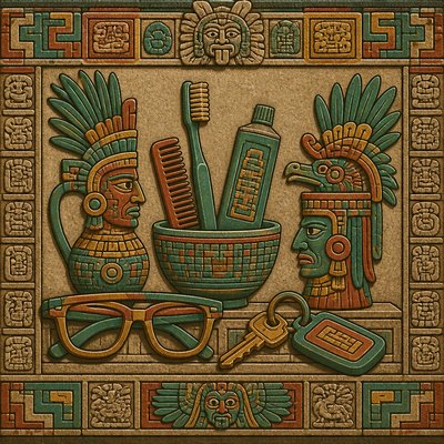 still life with everyday objects — Pre-Columbian Art Style