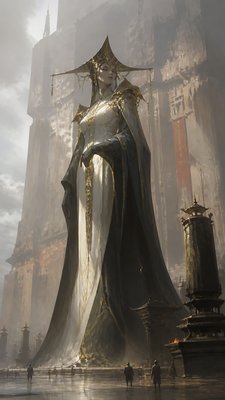full-length portrait of an elegant figure