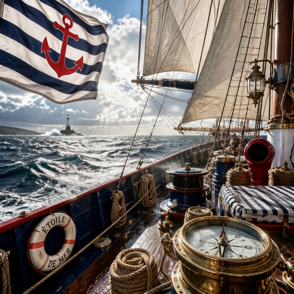 sailing ship on a stormy sea — Nautical Aesthetic